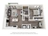 Armon 1 Bedroom 1 Bathroom Floor Plan Armon 1 Bedroom 1 Bathroom Floor Plan at Bay Village1, Palmetto Bay, FL