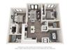 Barden 2 Bedroom 2 Bathroom Floor Plan Barden 2 Bedroom 2 Bathroom Floor Plan at Bay Village1, Palmetto Bay, FL, 33157