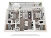 2 Bed 2 Bath Floor Plan 2 Bed 2 Bath Floor Plan at Bay Village1, Florida