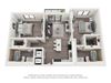 2 Bedroom 2 Bathroom Floor Plan 2 Bedroom 2 Bathroom Floor Plan at Bay Village1, Florida, 33157