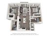 2 bedroom 2 bath Floor Plan 2 bedroom 2 bath Floor Plan at Bay Village1, Palmetto Bay, FL, 33157