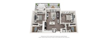 Berke 2 Bed 2 Bath Floor Plan at Bay Village1, Palmetto Bay, FL