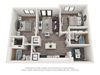 Baris 2 Bed 2 Bath Floor Plan Baris 2 Bed 2 Bath Floor Plan at Bay Village1, Florida, 33157