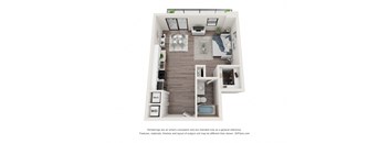 0 Bed 1 Bath Floor Plan at Bay Village1, Palmetto Bay, FL