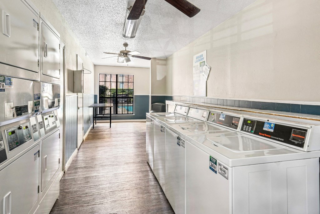 Convenient laundry facilities on-site at Bandera Crossing apartments in San Antonio, TX