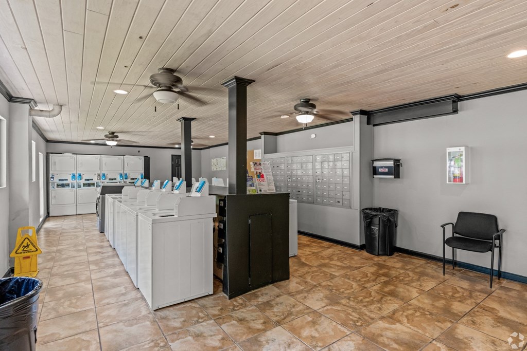 Laundry room at Bayou Oaks Apartment Homes in Alexandria, LA