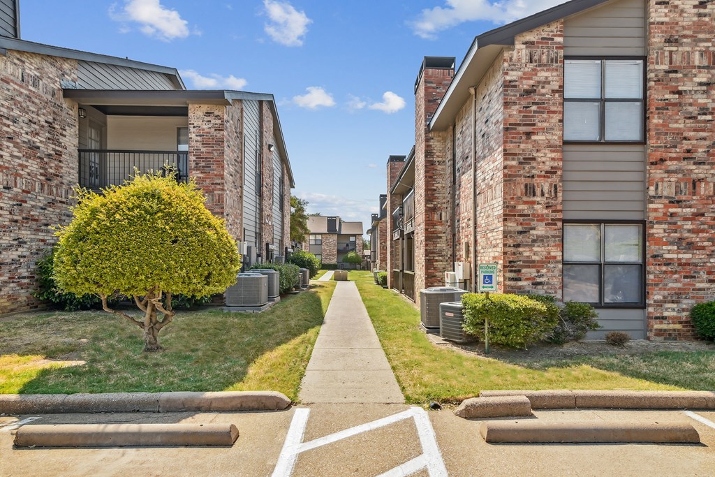 Walkway into Brighton Place from Parking Lot