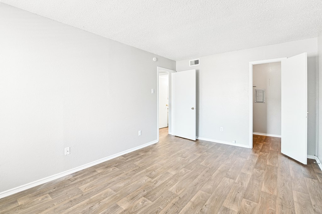Brookstone Unit Bedroom at Bookstone and Terrace Apartments in Irving, Texas