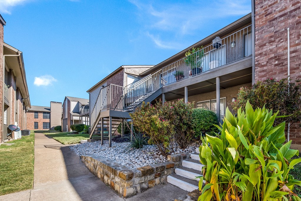 our apartments offer a pathway to the entrance of the building