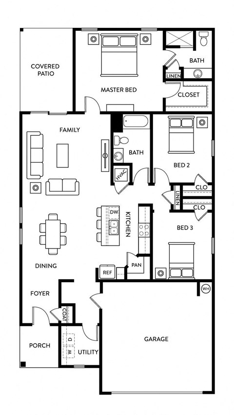 Glimmer Floor Plan at Bunton Creek in Kyle, Texas, TX