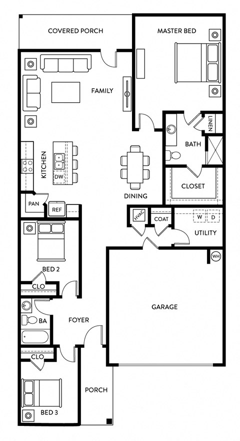 Moonbeam Floor Plan at Bunton Creek in Kyle, Texas, TX