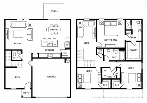 Radiance Floor Plan at Beacon at Bunton Creek, Texas