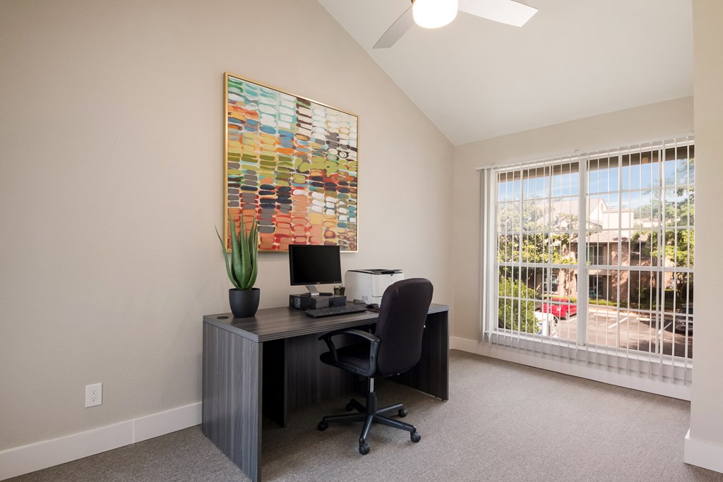 Upstairs Business Center Interior at Vista Crossing Apartments in San Antonio, TX
