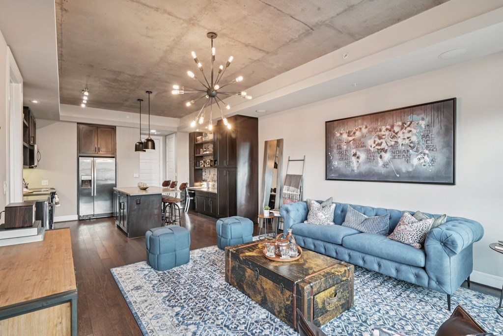 The Case Building Apartments in Dallas, TX  1 Bedroom  Living Room