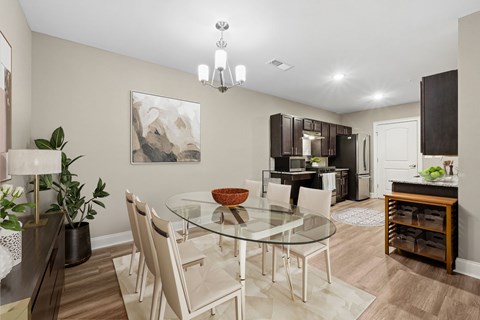 1 Bedroom Unit| Virtually Staged Dining Room at Capital Grand in Tallahassee, FL
