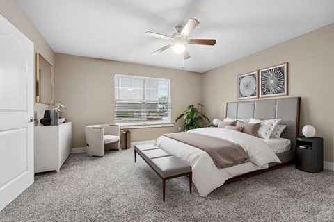 3 Bedroom Unit| Virtually Staged Bedroom at Capital Grand in Tallahassee, FL