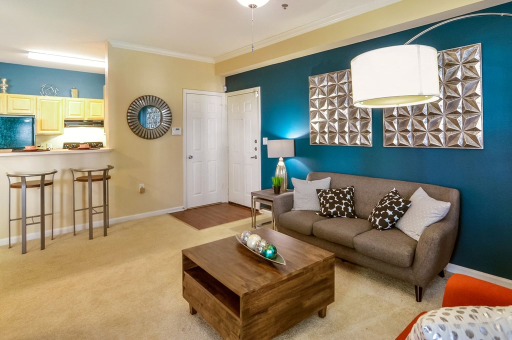 Furnished Living Room at Courthouse Square Apartments in Stafford, VA