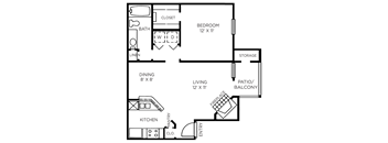 Catalina Floor Plan at The Players Club of Brentwood Apartments in Nashville, Tennessee