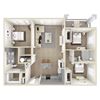 3 Bedroom | Cavalli at Iron Horse Station | North Richland Hills C1, 3 Bedroom Floor Plan at Cavalli at Iron Horse Station in North Richland Hills, TX