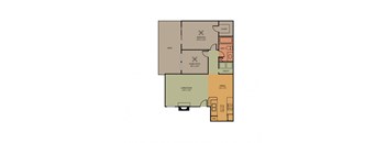 Charleston floor plan of Pavilion Apartment in Arlington, TX