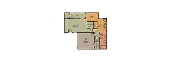 Charlotte floor plan of Pavilion Apartment in Arlington, TX