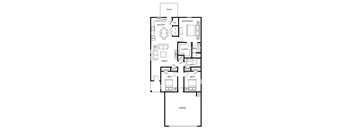Aspen - 3 Bedroom 2 Bath 1,200 Sq. Ft. Floor Plan at Beacon at Clinton Corners, Dade City