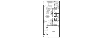 Elm - 3 Bedroom 2 Bath 1,341-1,401 Sq. Ft. Floor Plan at Beacon at Clinton Corners, Florida