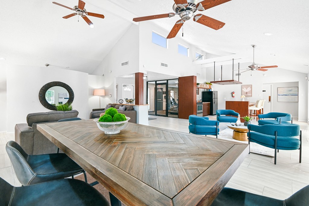 Clubhouse Interior at Bookstone and Terrace Apartments in Irving, Texas
