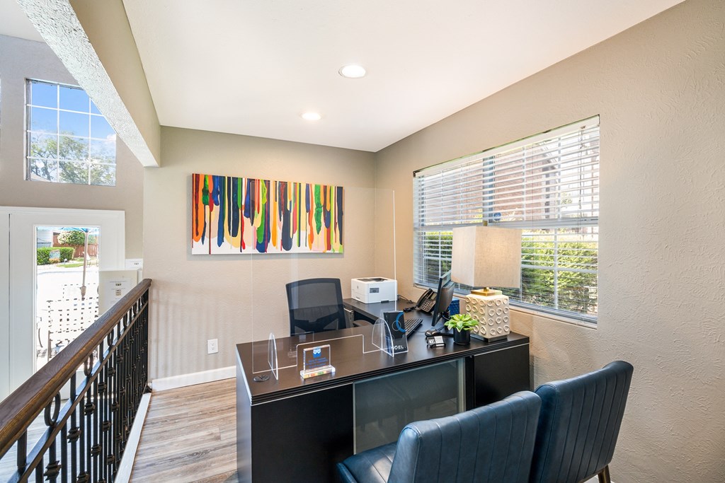 Leasing Desk in Office at Noel on the Parkway Apartments in Dallas, Texas, TX