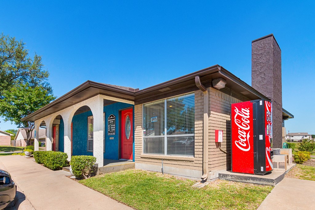 Clubhouse Exterior at Heritage Square Apartments in Waco, TX