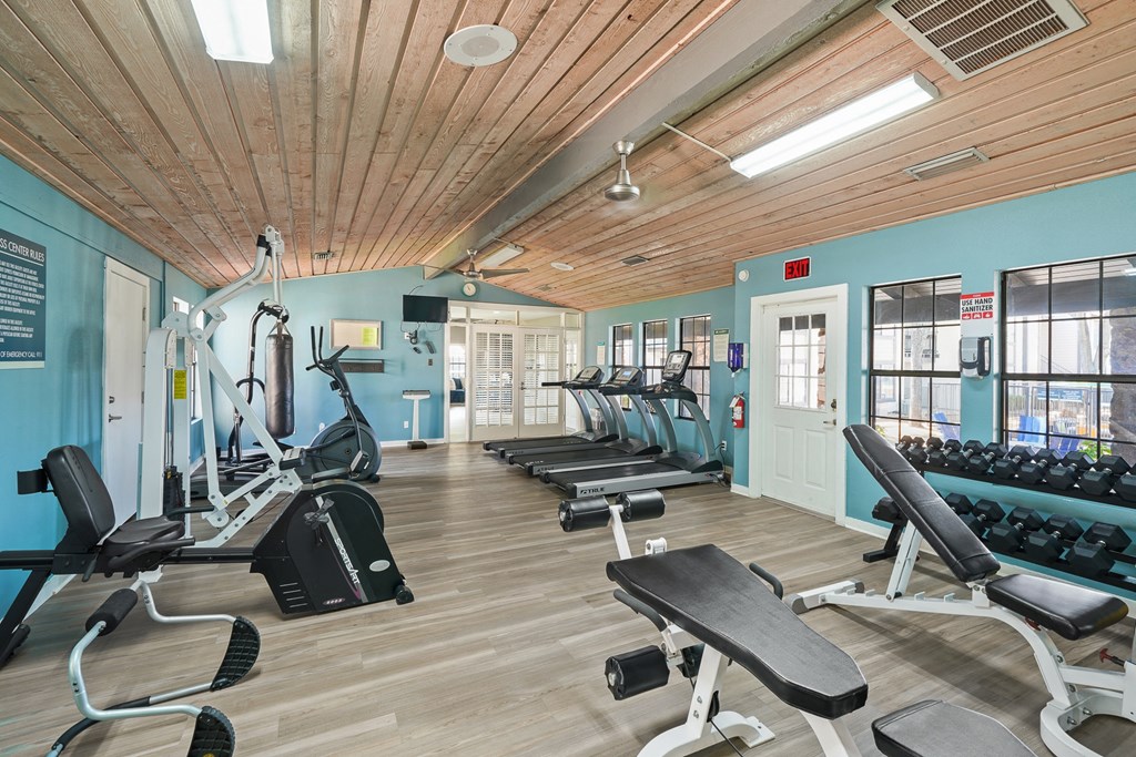 our state of the art gym is fully equipped with free weights and other cardio equipment