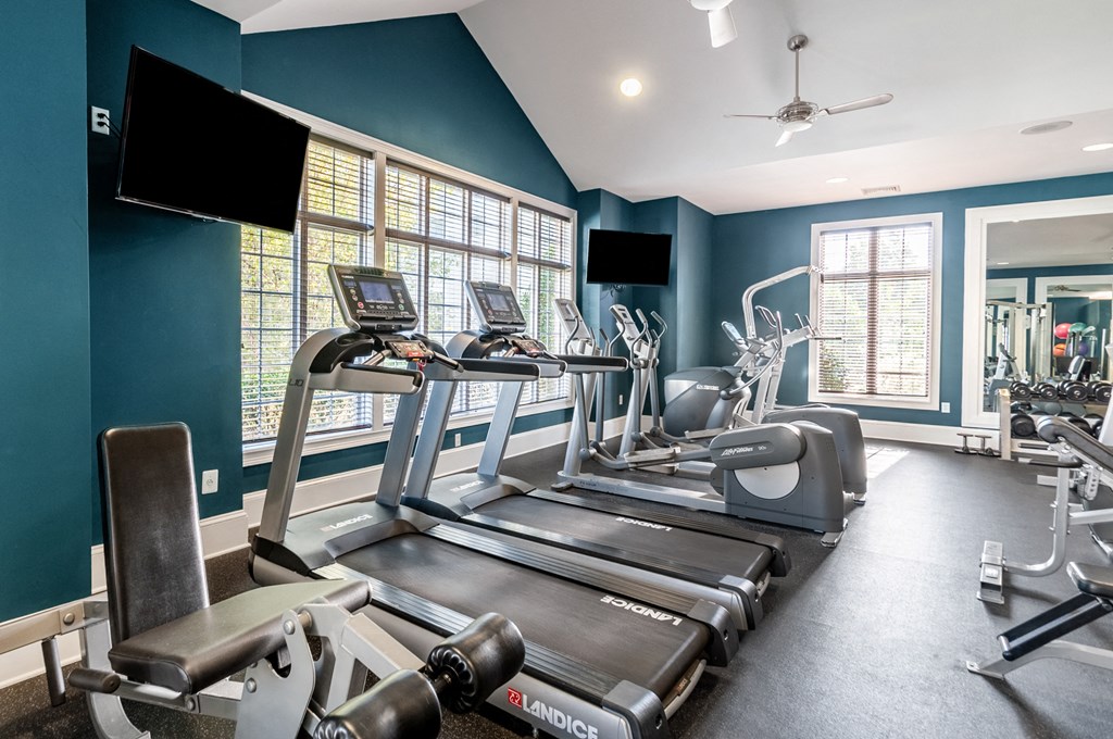Cardio Equipment at the Fitness Center at Ultris Courthouse Square Apartment Homes in Stafford, Virginia, VA