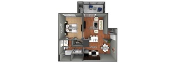 A1 Floor Plan at Creekside on Parmer Lane Apartments in Austin, Texas, TX