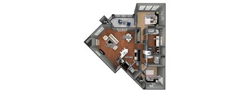 B3 Floor Plan at Creekside on Parmer Lane Apartments in Austin, Texas, TX