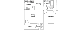 Floor Plan B at Cypress Creek Crossing Apartment Homes in Houston, Texas, TX