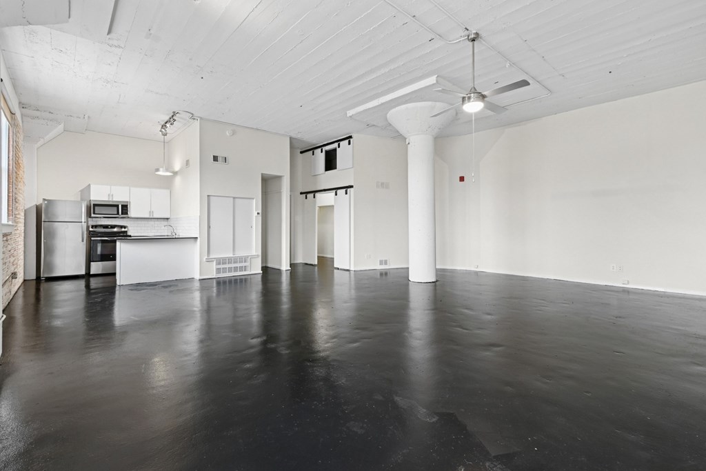 Elm St Lofts in Dallas TX living room