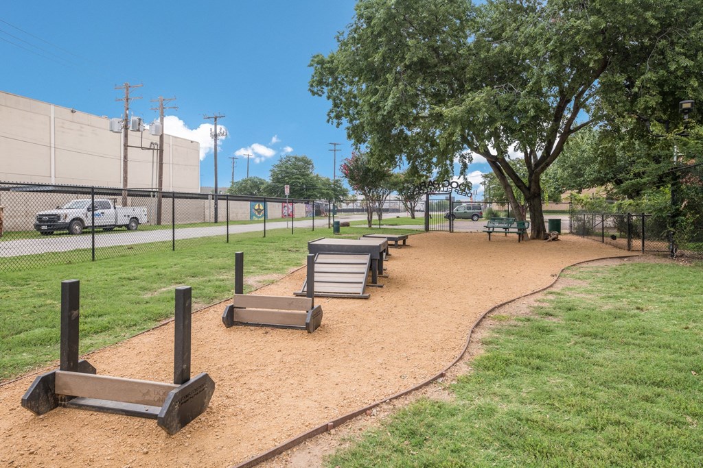 Agility Course at the Dog Park - Deep Ellum Lofts, Dallas, Texas, TX