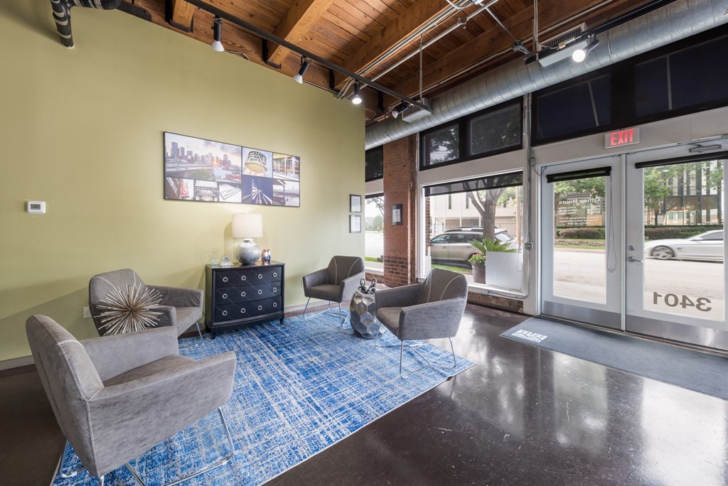 Leasing Office Seating Area at The Murray Lofts - Deep Ellum Lofts, Dallas, Texas, TX