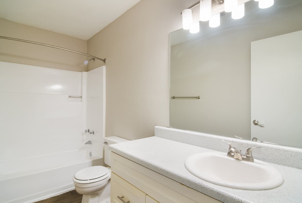 a bathroom with a sink and a toilet at Dunwoody Pointe in Sandy Springs, GA