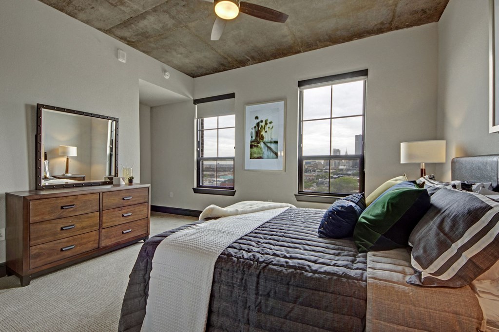 Plenty of Natural Lights In Bedroom at The Case Building, Dallas, Texas