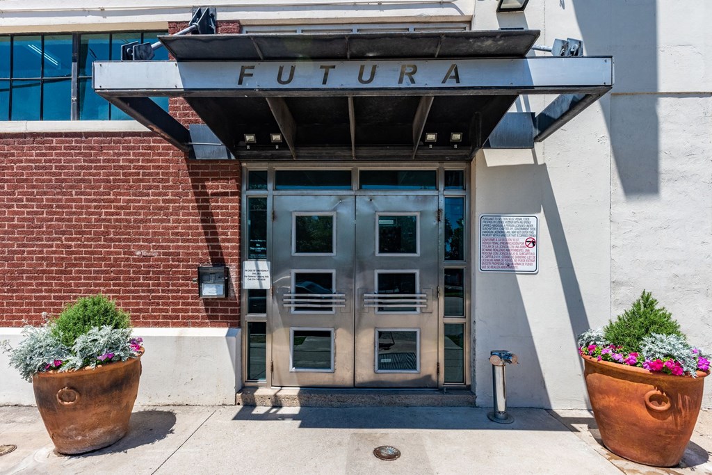 a building with the words future on the front of it