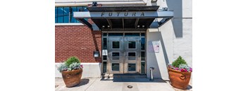 a building with the words future on the front of it