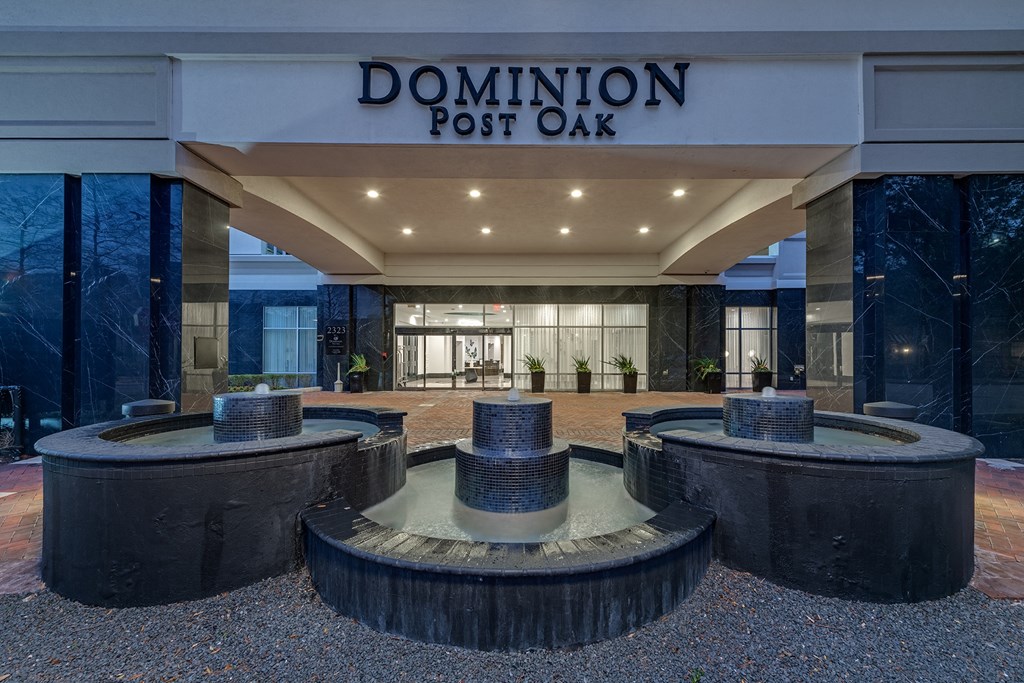 Entrance Night View for Dominion Post Oak  in Houston, TX