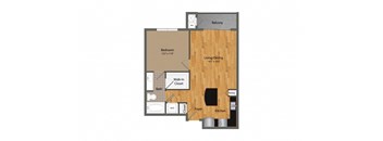 A2 floor plan at Dominion Post Oak in Houston, TX