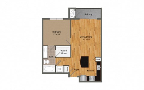 A2 floor plan at Dominion Post Oak in Houston, TX