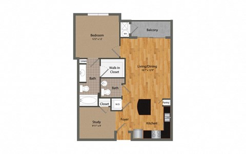 A4 floor plan at Dominion Post Oak in Houston, TX