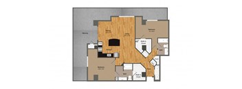 B6 floor plan at Dominion Post Oak in Houston, TX