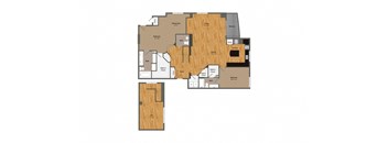 B7 floor plan at Dominion Post Oak in Houston, TX