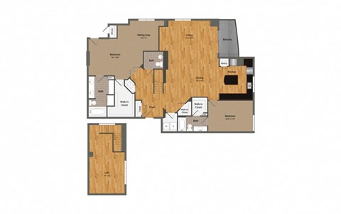 B7 floor plan at Dominion Post Oak in Houston, TX