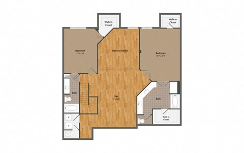 B8 floor plan at Dominion Post Oak in Houston, TX